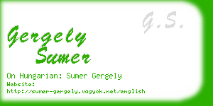 gergely sumer business card